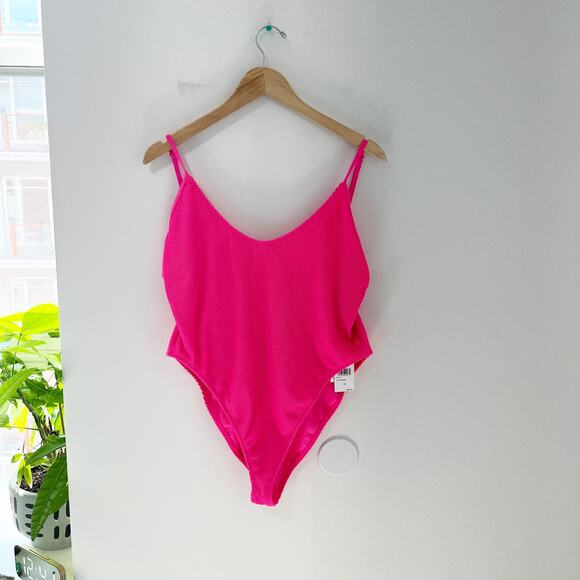 NEW Good American Barbie Pink One Piece Bathing Suit Size 4XL/5XL - Picture 1 of 6